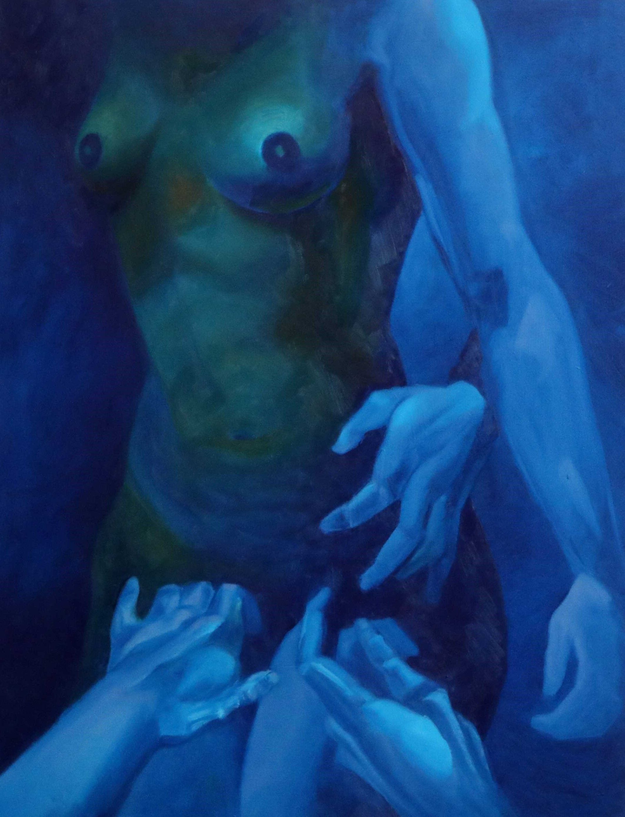 I wish I could erase my memories oilpainting on panel by rachel climo olieverf op paneel schilderij