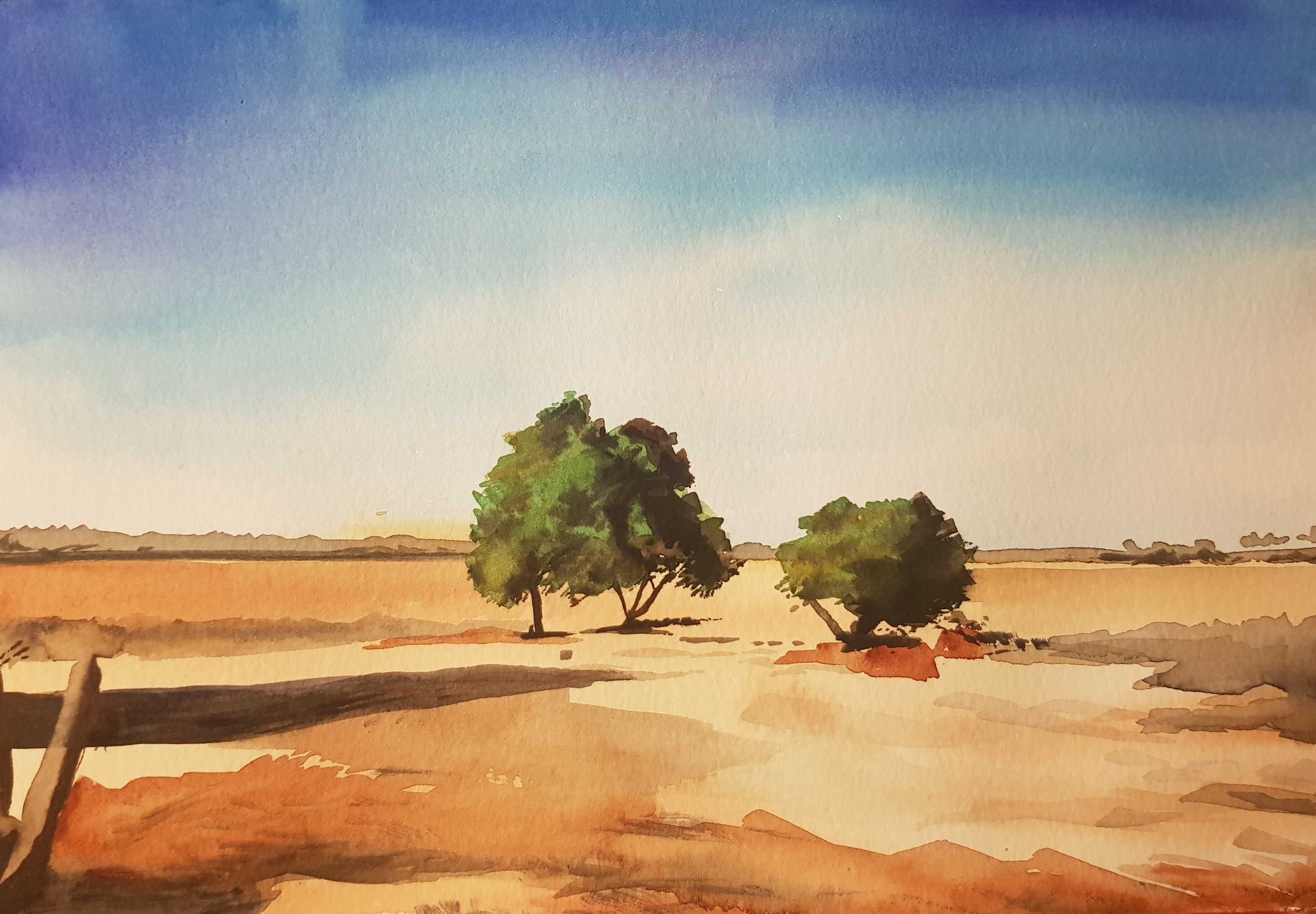 Rachel Climo watercolor art Israel