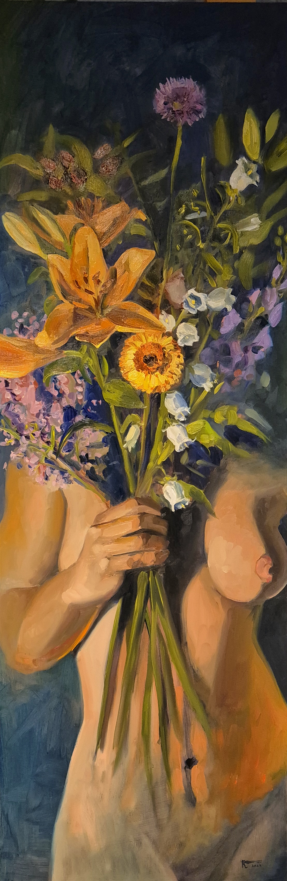 Oil painting Rachel Climo flowers