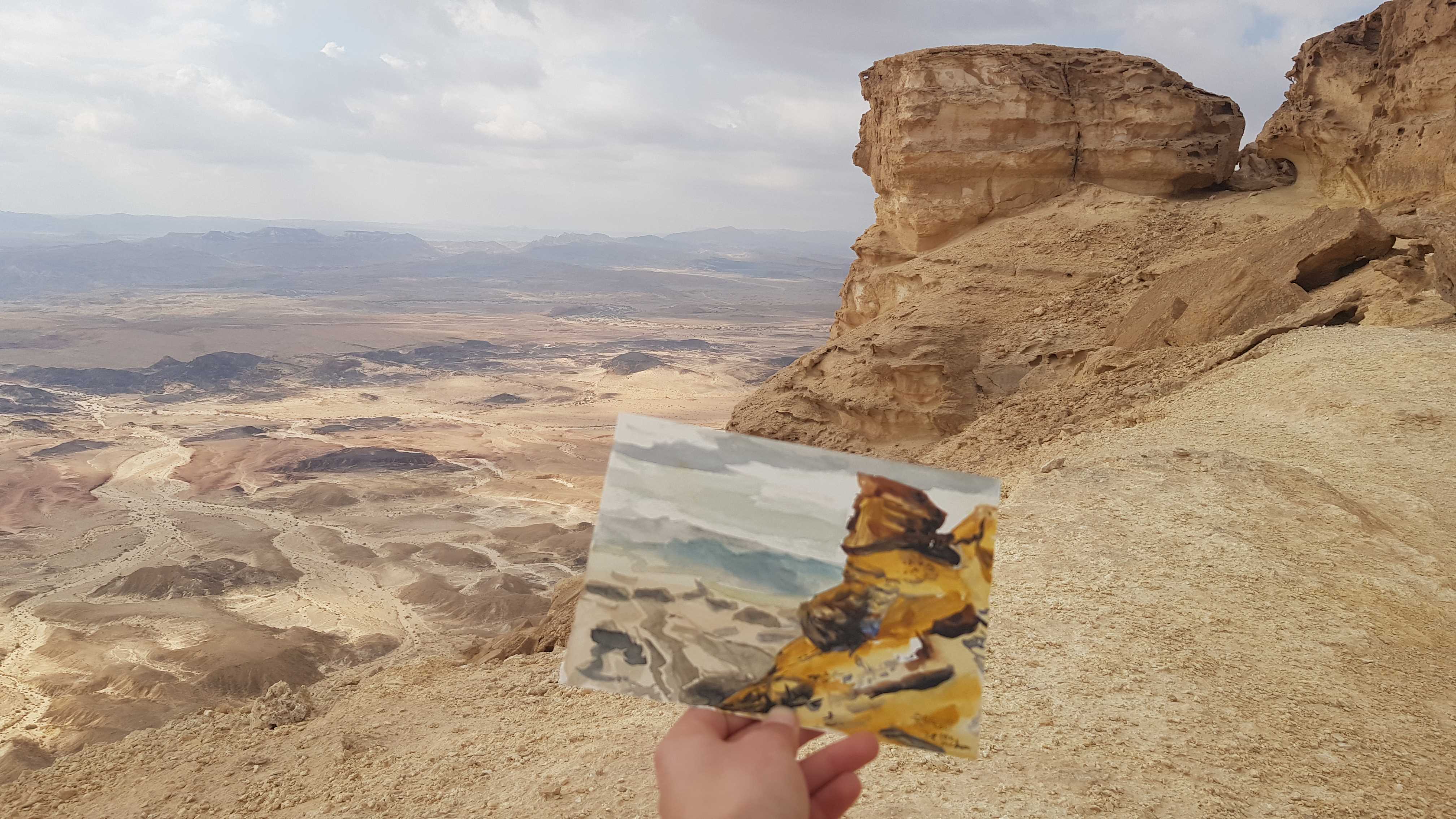 Rachel Climo watercolor art Israel