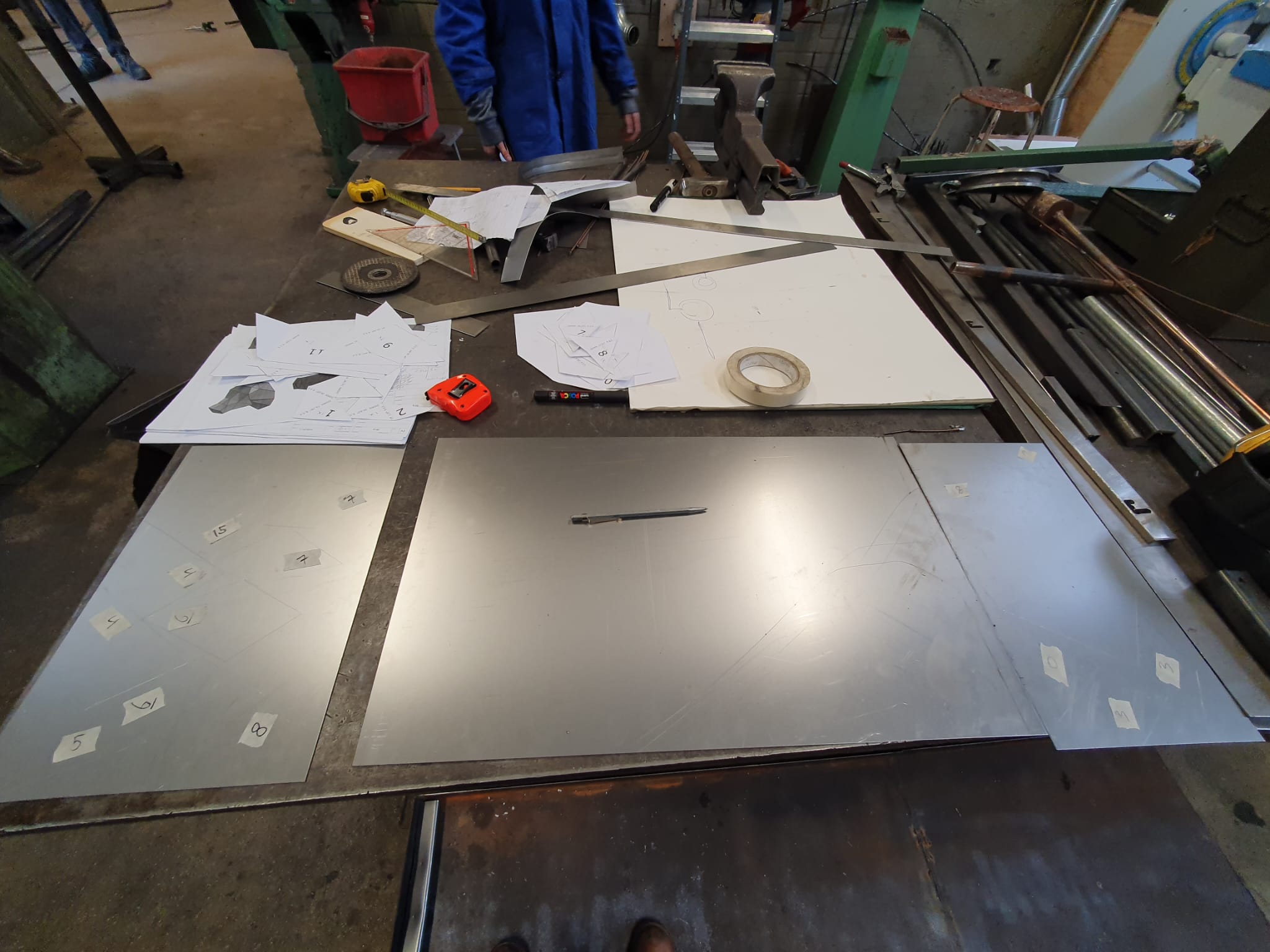 Deer head metalwork metal art Rachel Climo metaal lassen metaalbewerking