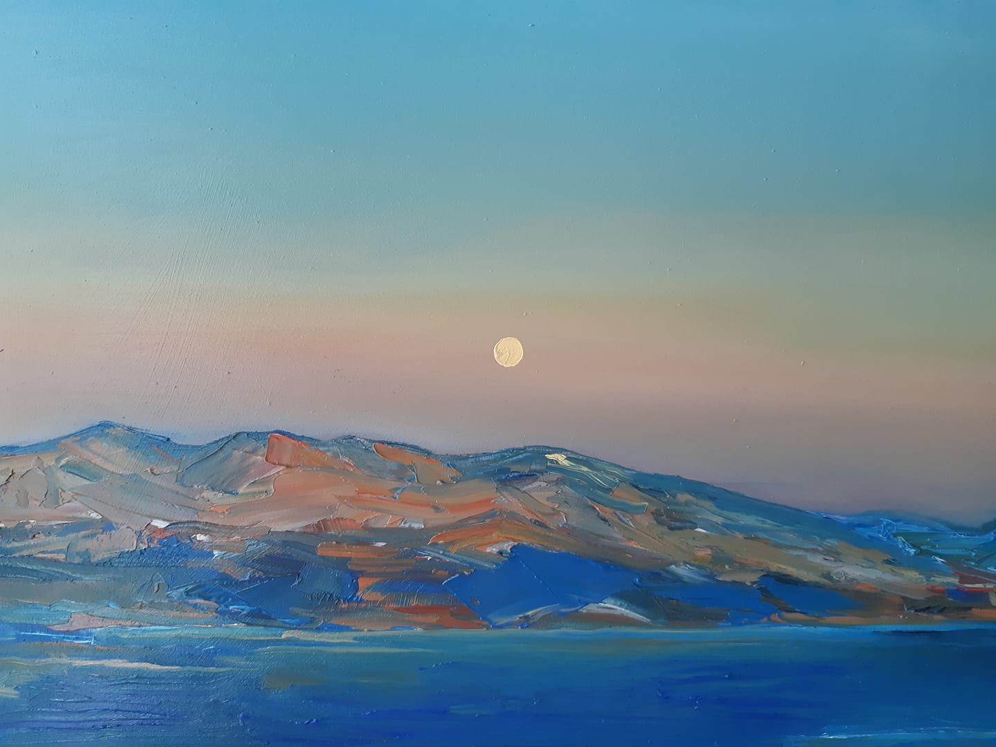 Dead Sea Masada oilpainting Rachel Climo nature landscape