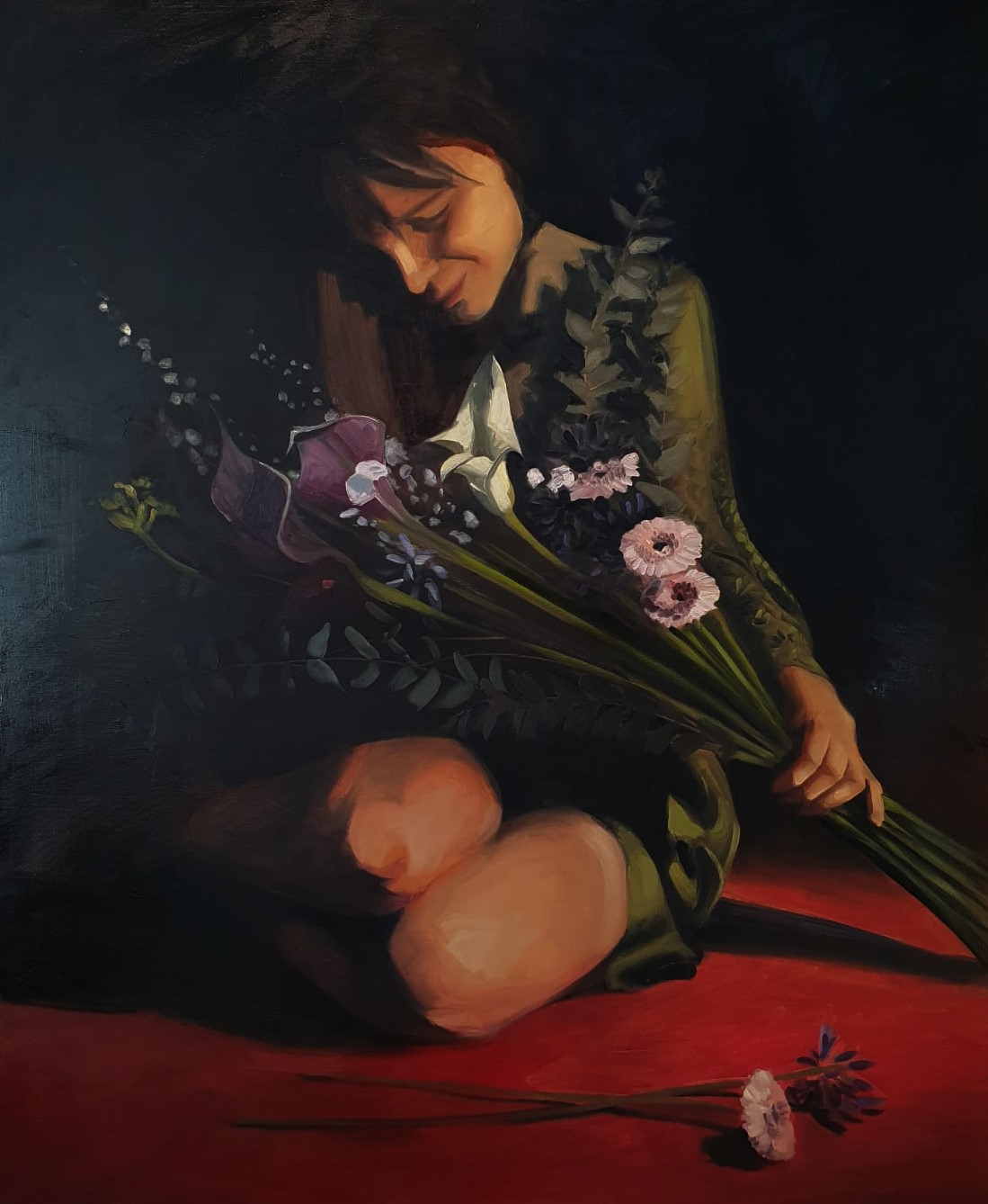 Flora oilpainting Rachel Climo art oilpaint figurative