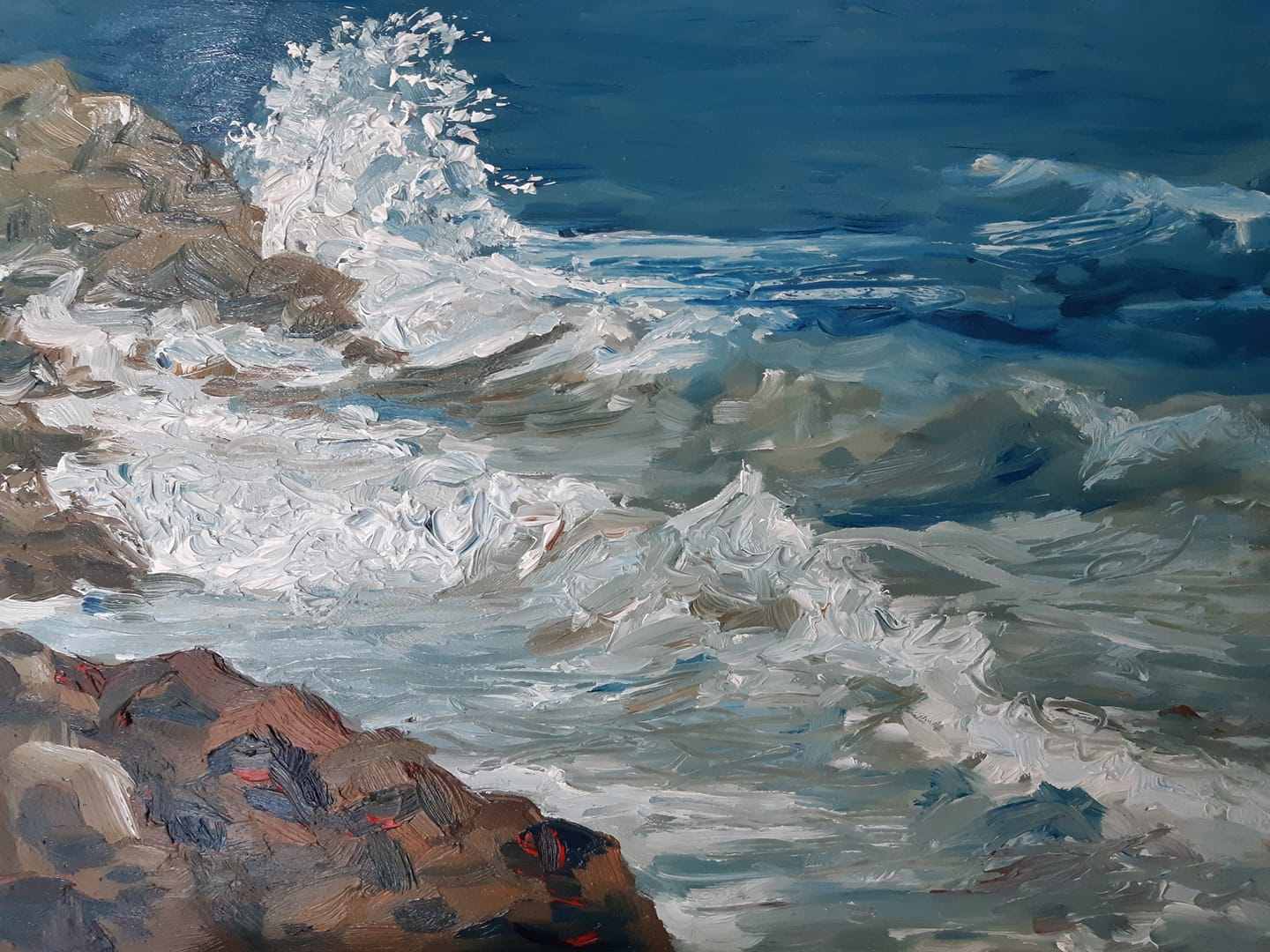 Red Sea painting oilpaint Rachel Climo