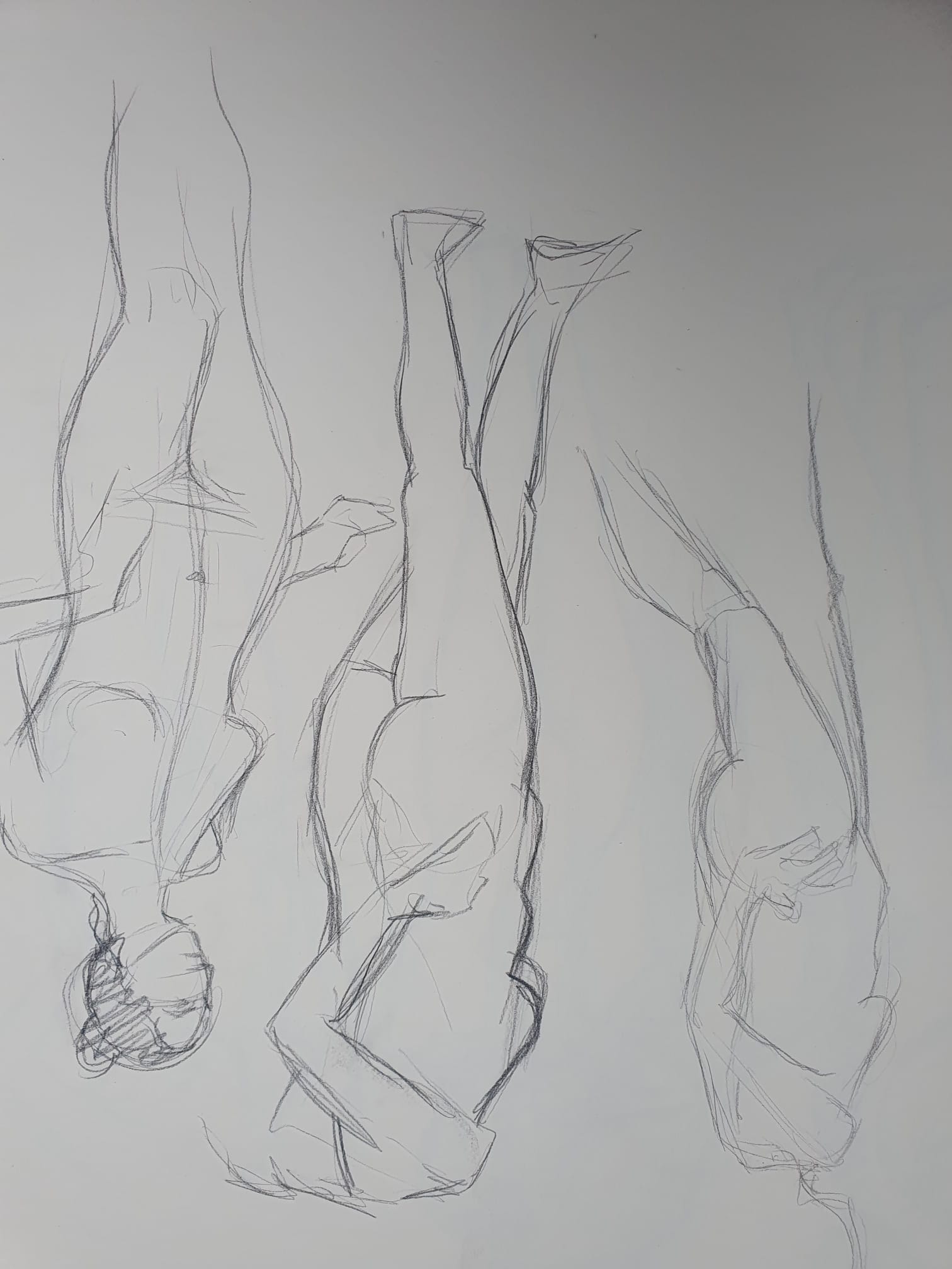 Modeldrawing charcoal on paper