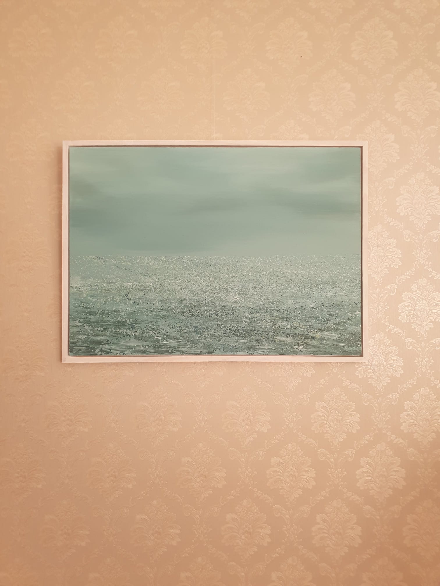 Mist oil on panel buitensalon pictura dordrecht Rachel Climo olieverf op paneel mist Lauwersmeer