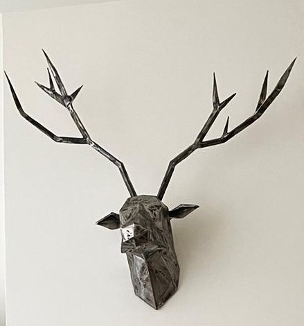 Deer head metalwork metal art Rachel Climo metaal lassen metaalbewerking