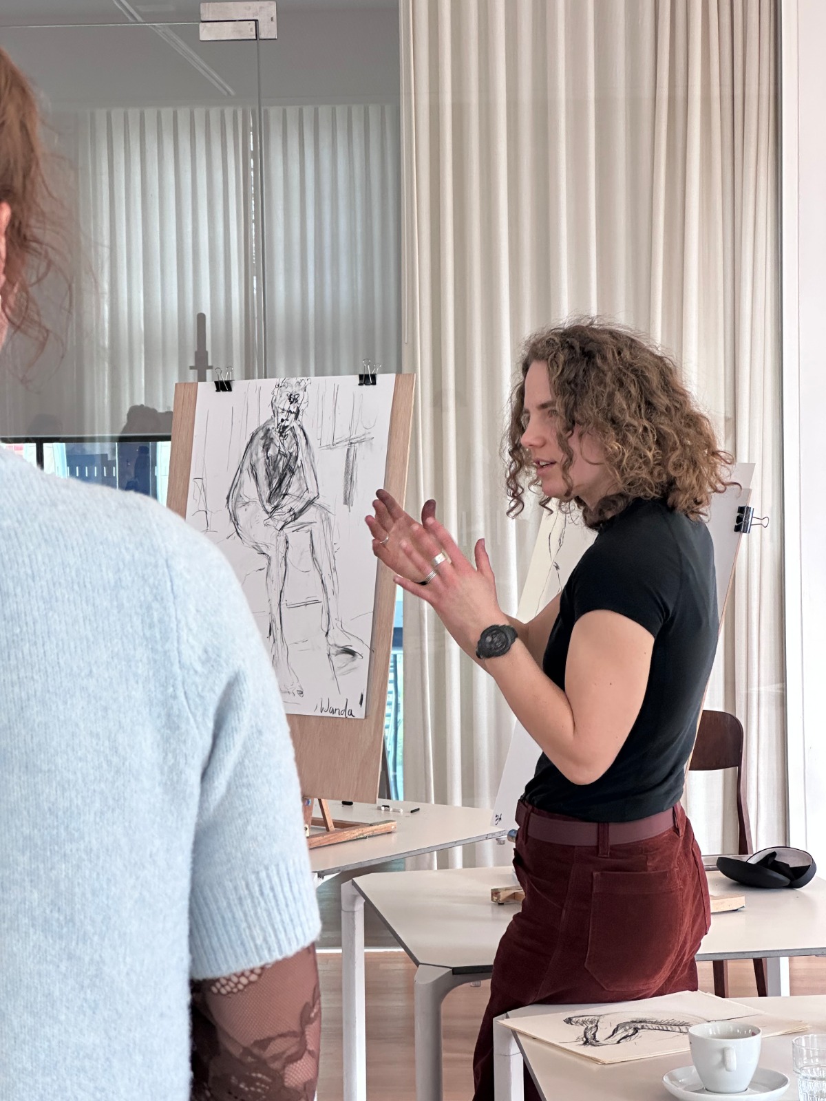 Workshop of the male nude in Museum MORE by Rachel Climo modeldrawing realism art