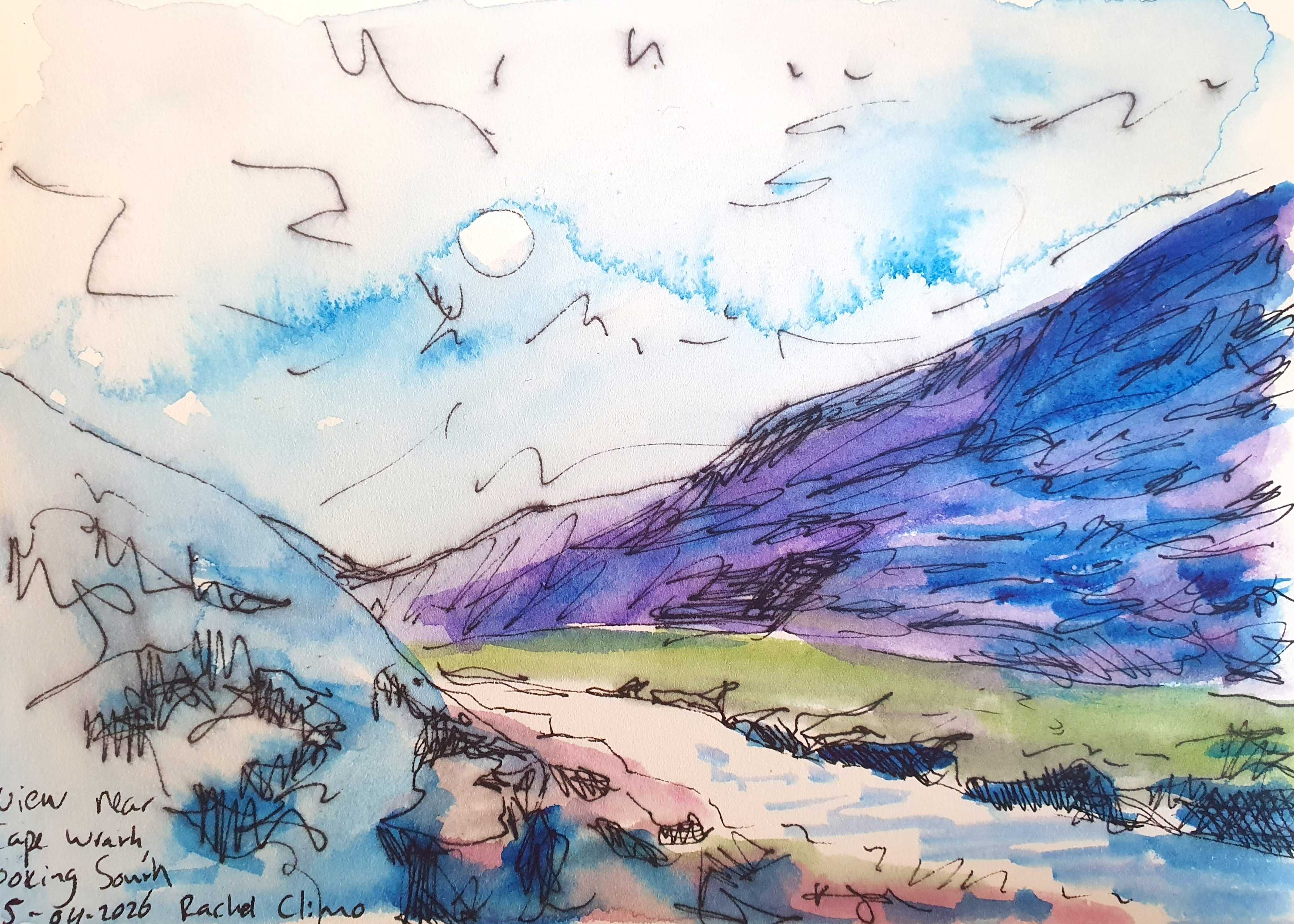 Cape Wrath watercolor Rachel Climo Scotland